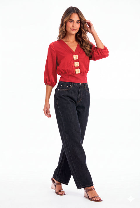 BLUSA PERILLA EN V REF 1154505